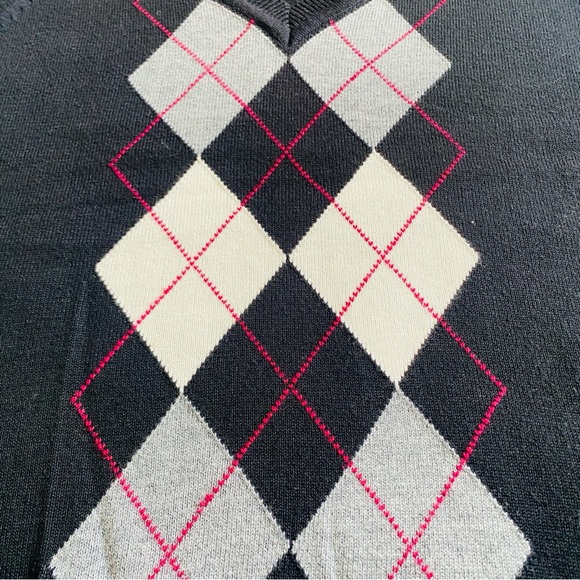 Reitmans Argyle Sweater Vest - Black & Grey - Picture 4 of 8